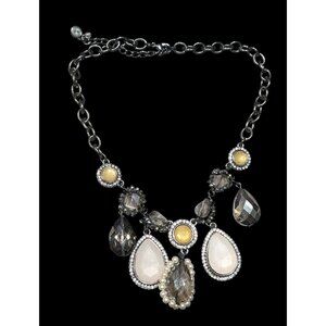 Simple Vera Vera Wang Gemmed Teardrop Fringe Necklace